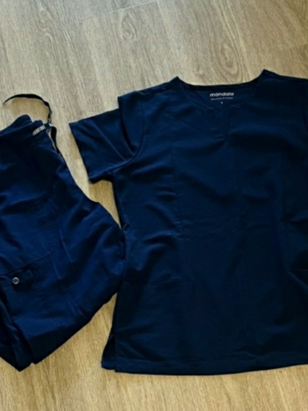 Mandala Navy Blue Scrub Set
